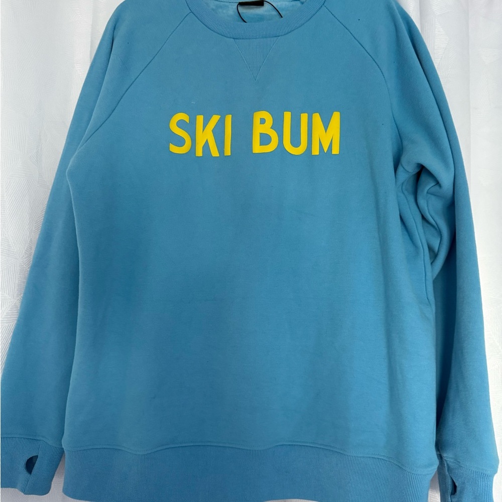 Unisex Blue 'Ski Bum' Sweatshirt
